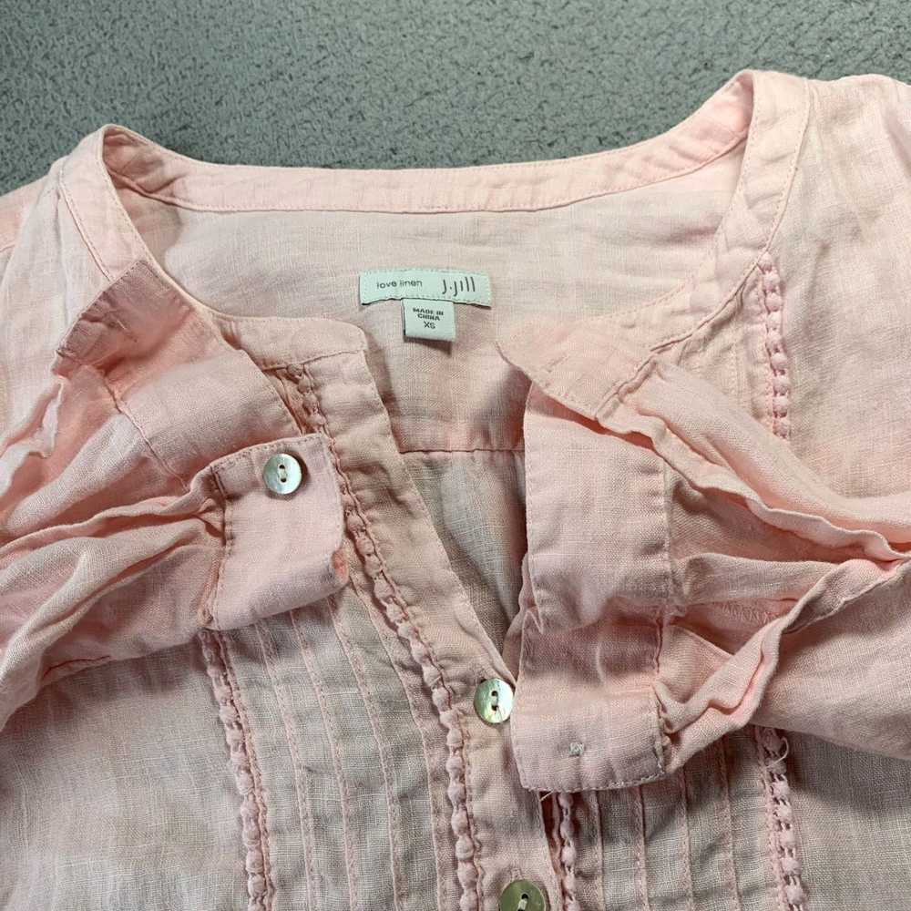 Vintage Linen Pink Long Sleeve Top for Women in X… - image 7