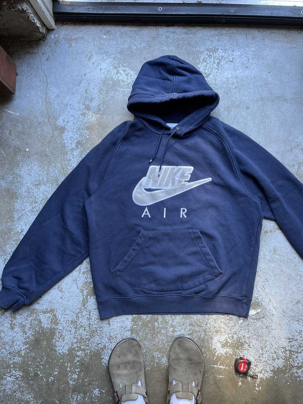 Nike × Vintage Vintage 00s Nike Air Navy Hoodie - image 2