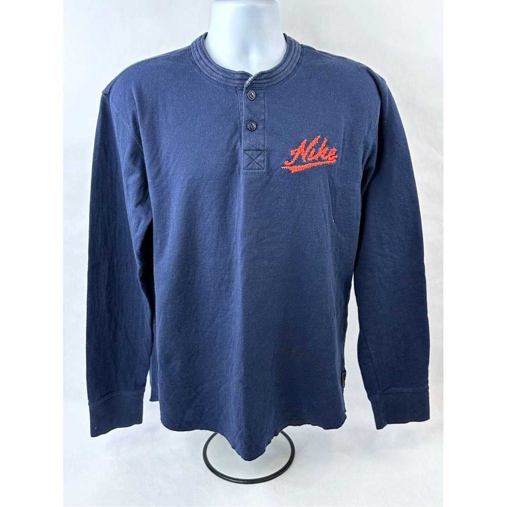 Nike Authentic Mens XL Blue Long Sleeve Embroider… - image 1