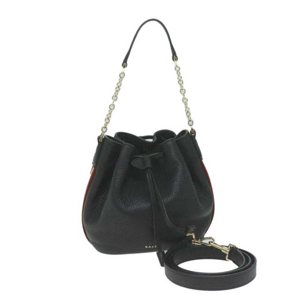 Bally BALLY Purse Chain Shoulder Bag Leather Blac… - image 1