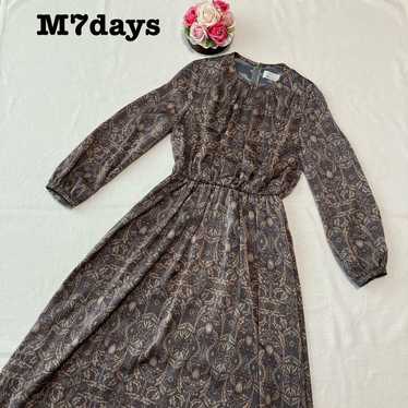 M7Days Women's Long-Sleeve Long One-Piece Dress P… - image 1