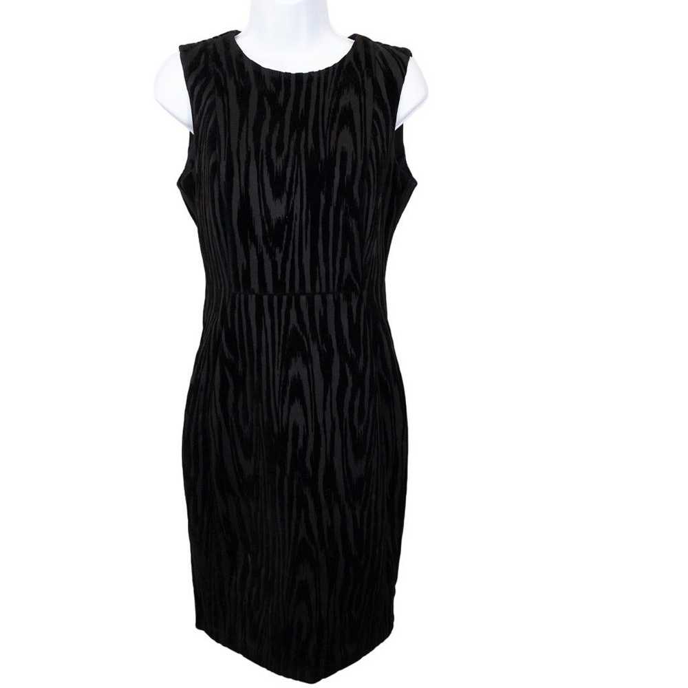 Calvin Klein Black Velvet Animal Print Striped Sh… - image 1