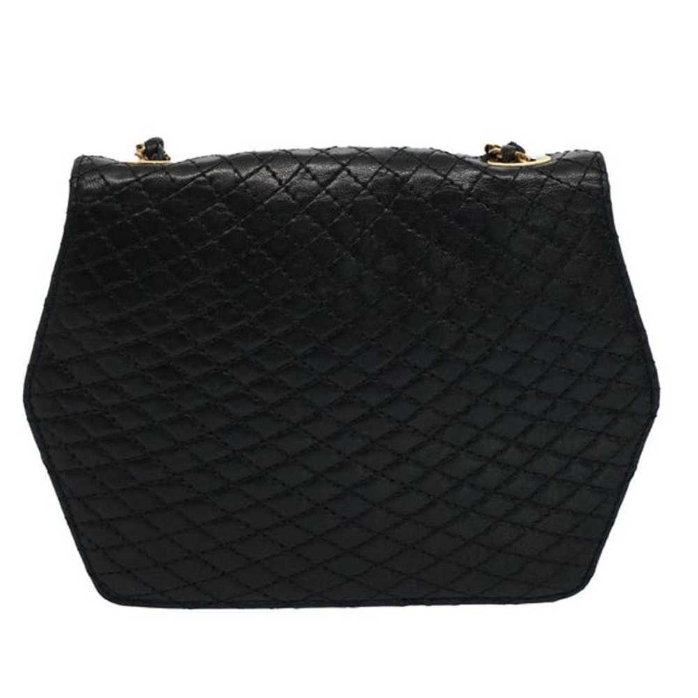 Bally BALLY Quilted Chain Shoulder Bag Leather Bl… - image 2