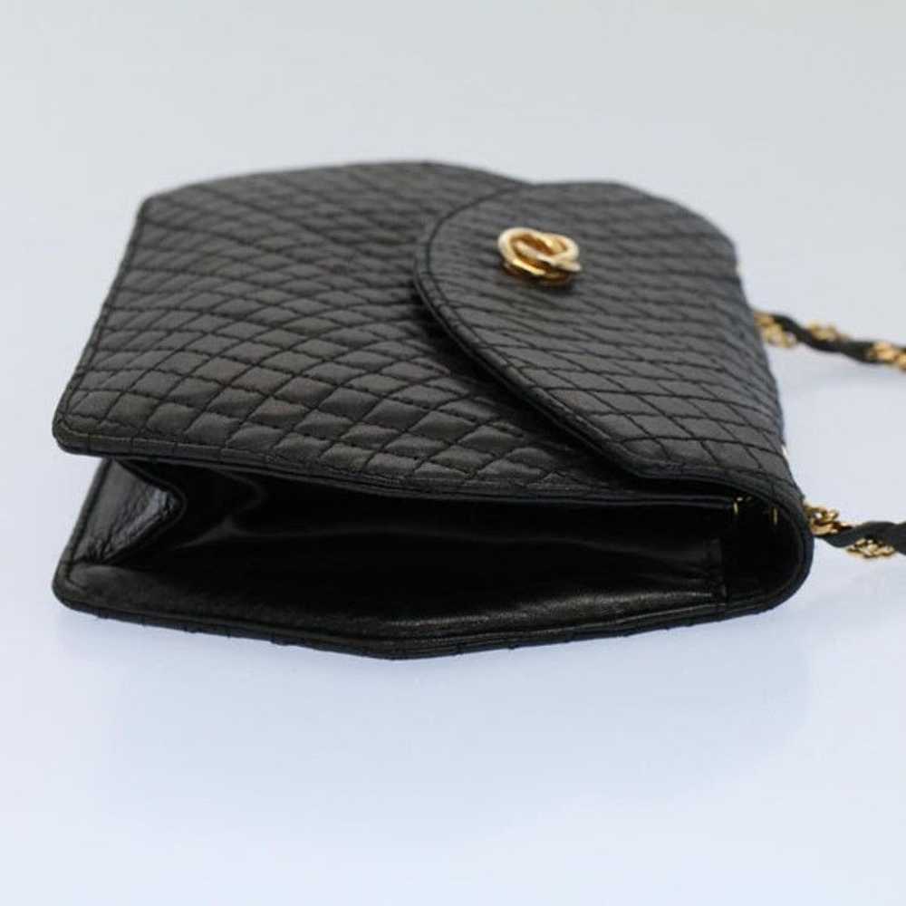 Bally BALLY Quilted Chain Shoulder Bag Leather Bl… - image 4