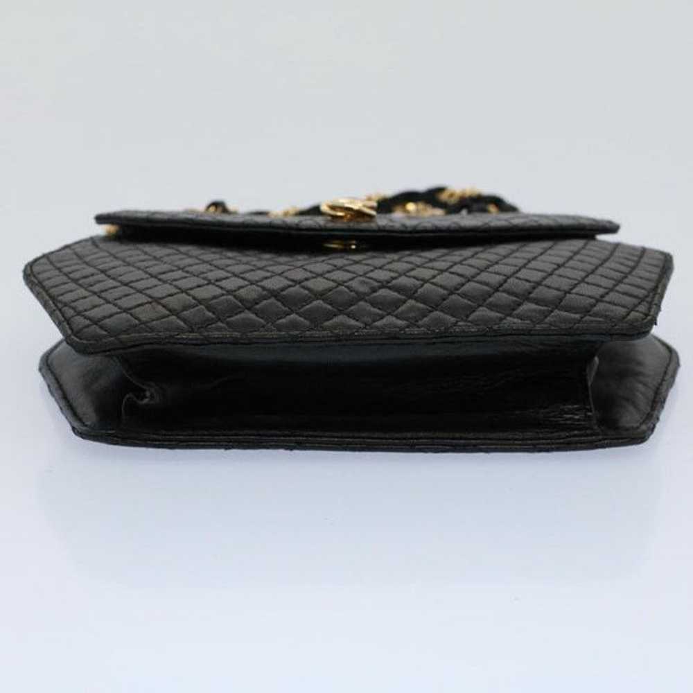 Bally BALLY Quilted Chain Shoulder Bag Leather Bl… - image 5