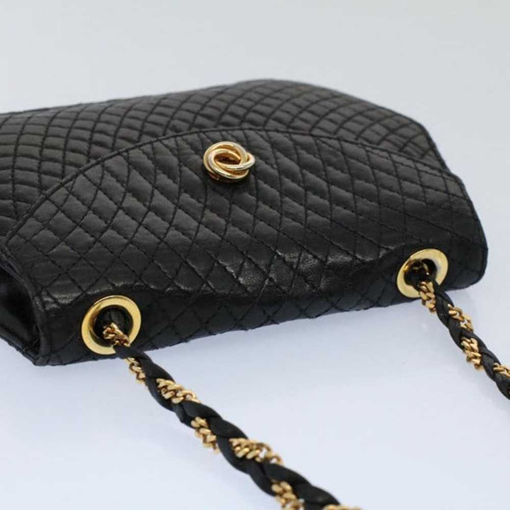 Bally BALLY Quilted Chain Shoulder Bag Leather Bl… - image 6