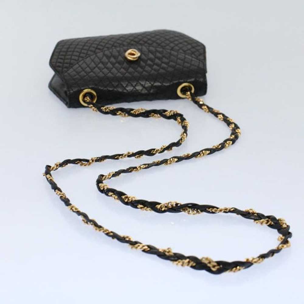 Bally BALLY Quilted Chain Shoulder Bag Leather Bl… - image 7