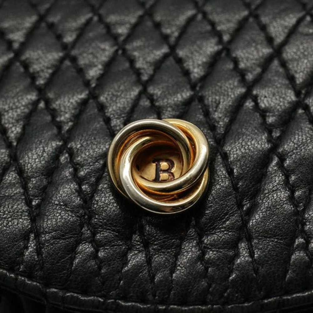 Bally BALLY Quilted Chain Shoulder Bag Leather Bl… - image 9