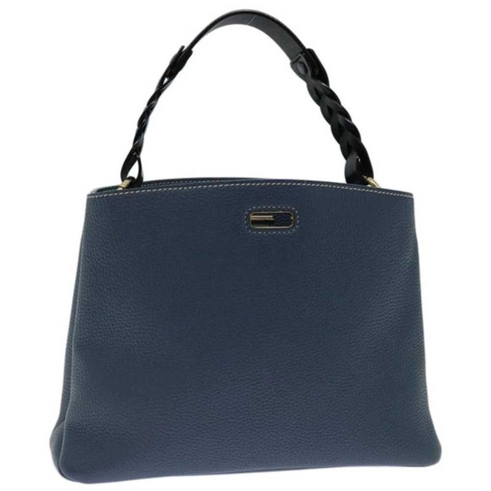 Bally BALLY Hand Bag Leather Blue - image 1