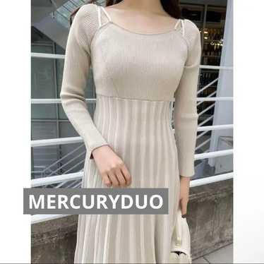 Mercury Duo Layered Pleated Knit Dress