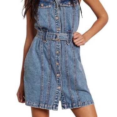 Denim Halter Dress