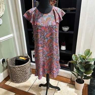 J. Crew Silk Vibrant Floral Dress Size 8