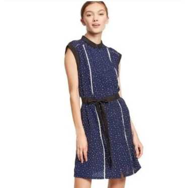 Jason Wu Blue White Polka Dot Lace Button Front C… - image 1