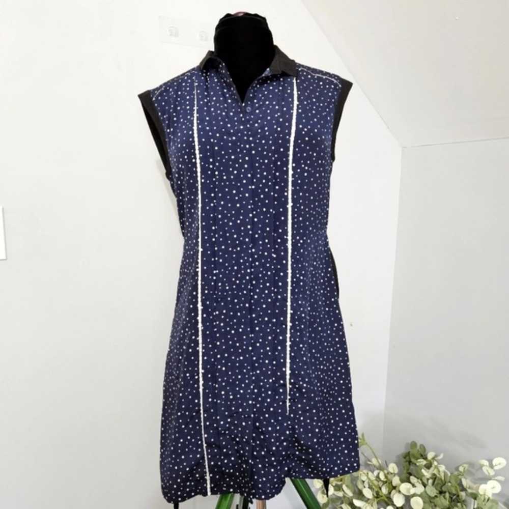 Jason Wu Blue White Polka Dot Lace Button Front C… - image 6