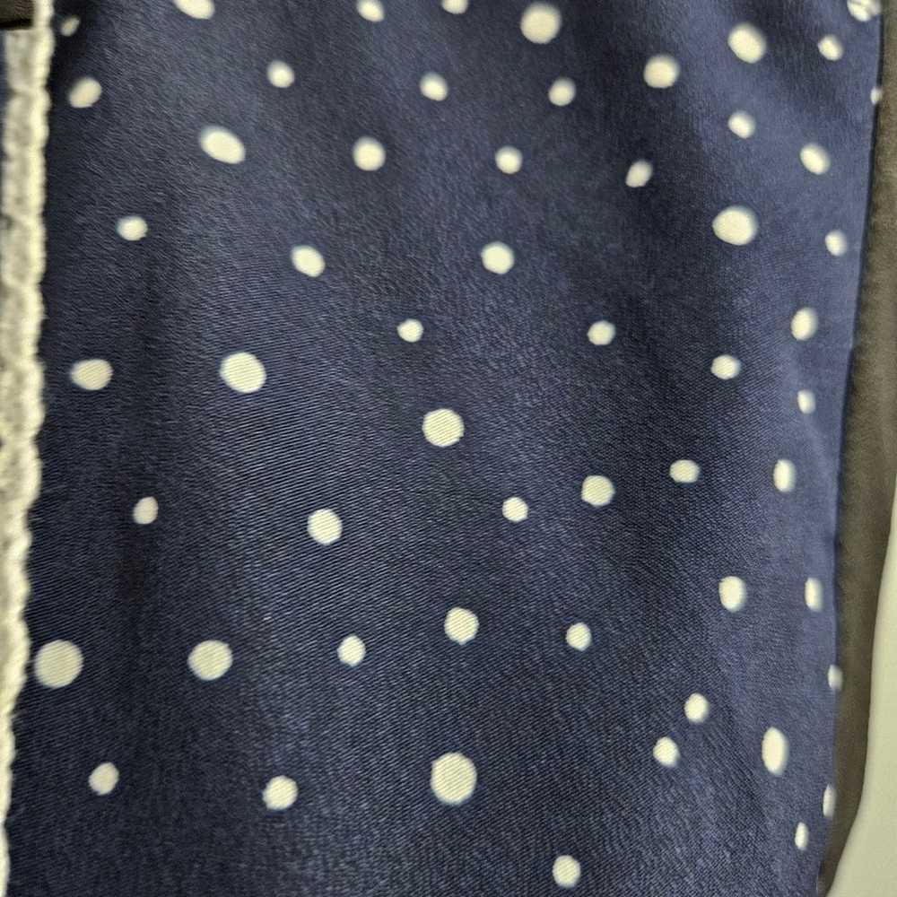 Jason Wu Blue White Polka Dot Lace Button Front C… - image 9