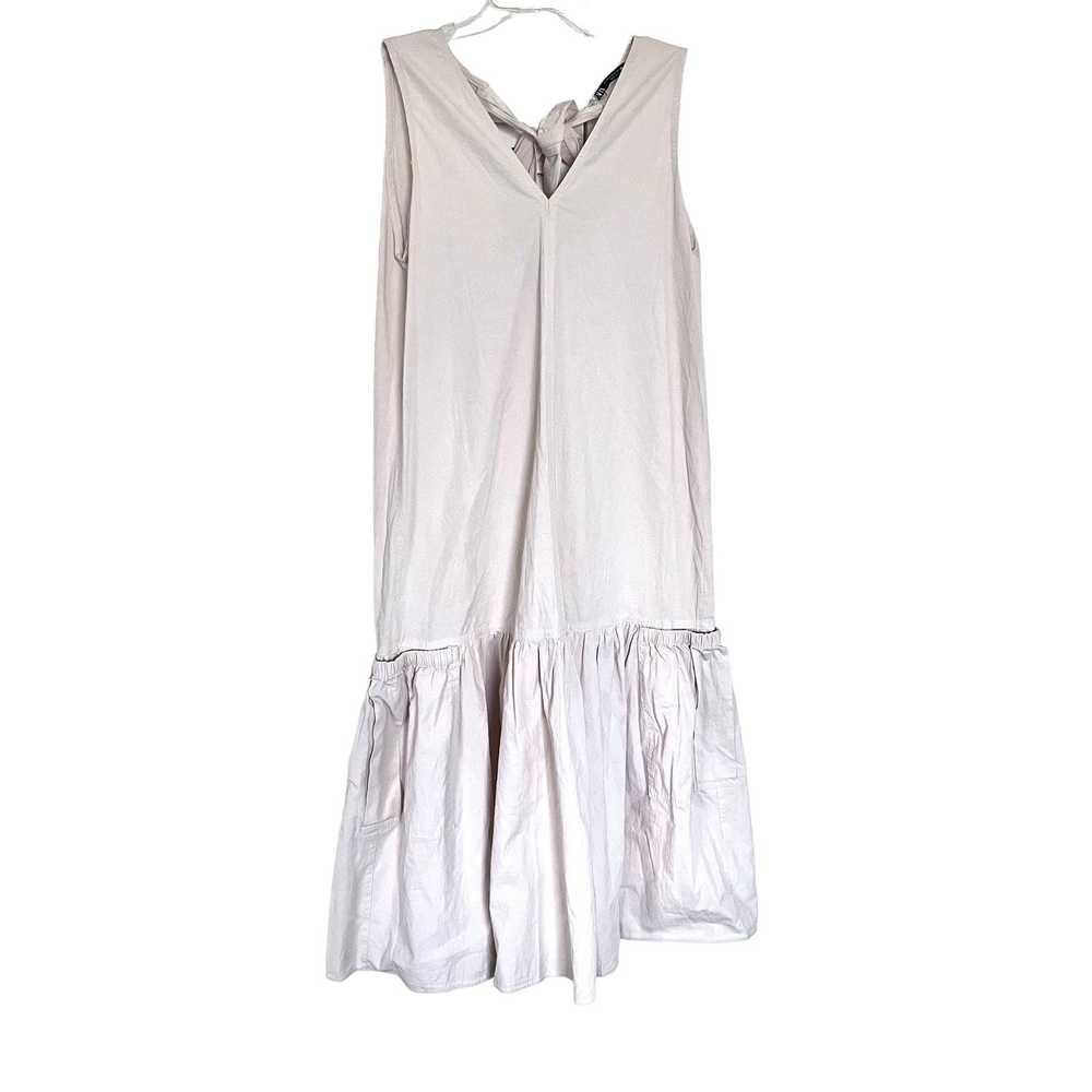 Zara Zara ecru sleeveless cotton tiered tie back … - image 4