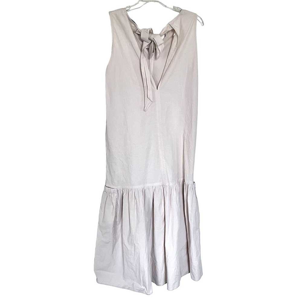 Zara Zara ecru sleeveless cotton tiered tie back … - image 7