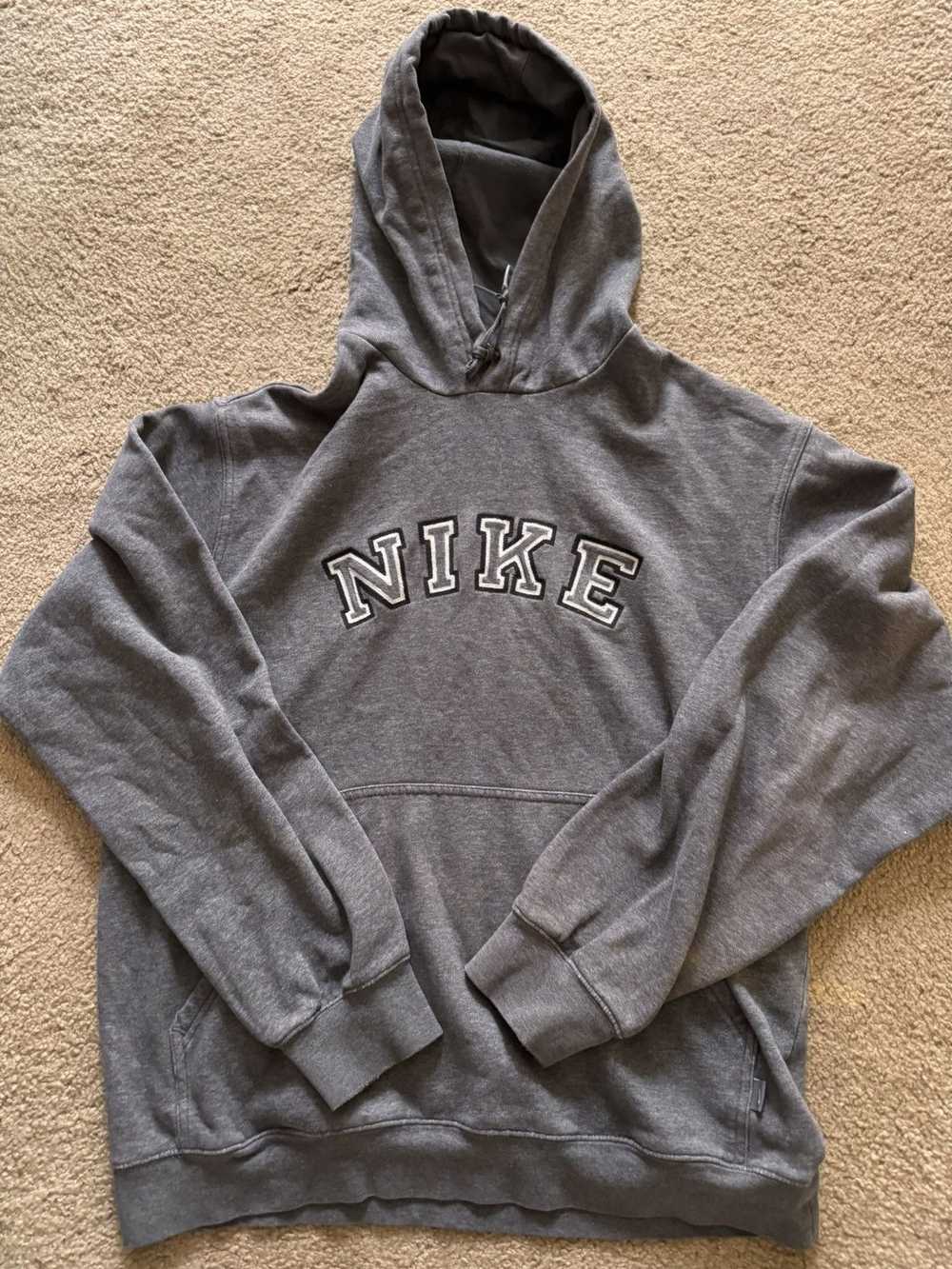 Nike vintage nike spell out hoodie size large - image 1