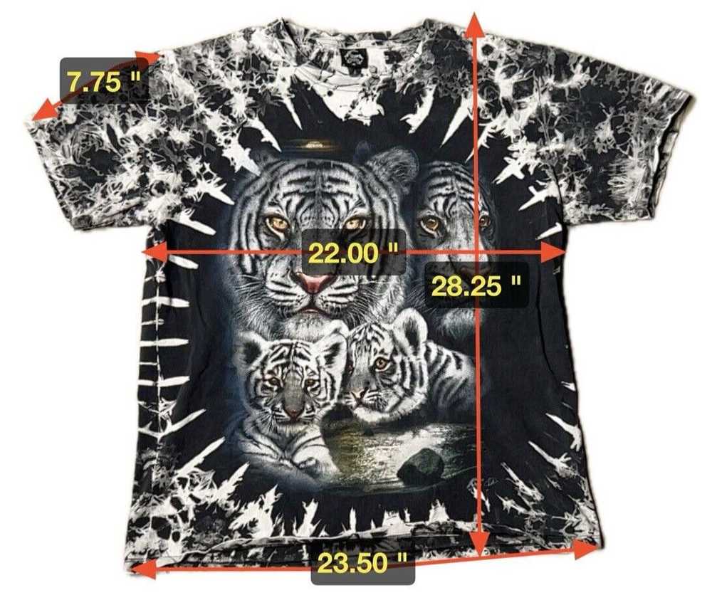 Designer Vintage White Tiger Family All Over Prin… - image 2