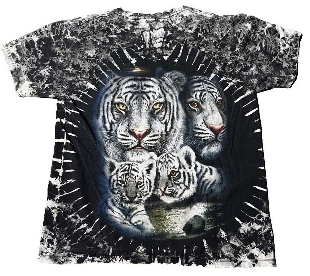 Designer Vintage White Tiger Family All Over Prin… - image 4