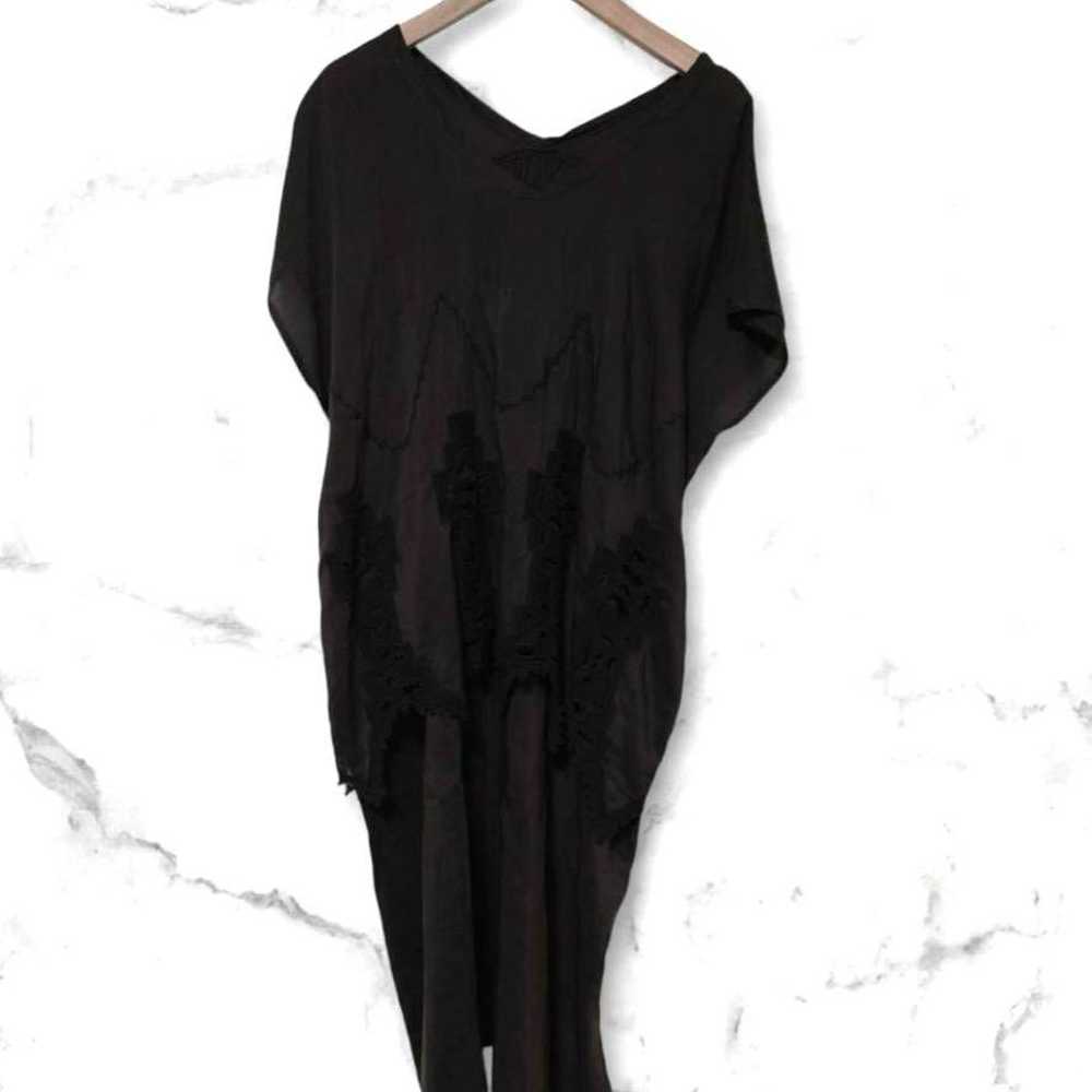 ZUCCA Brown One-Piece Tunic M French Cotton Silk - image 3