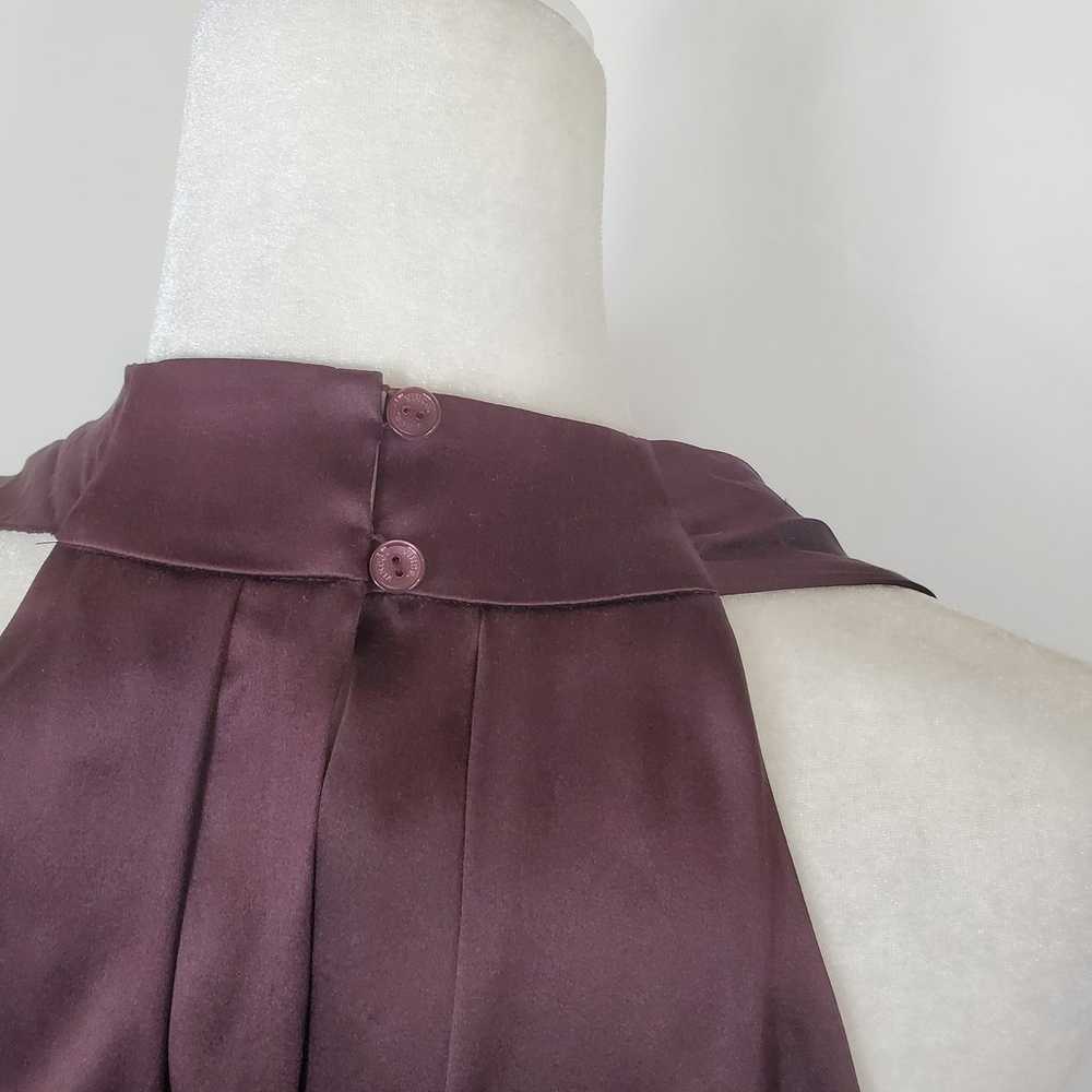 Vince Purple Silk V Neck Ruffle Detail Front Slee… - image 4