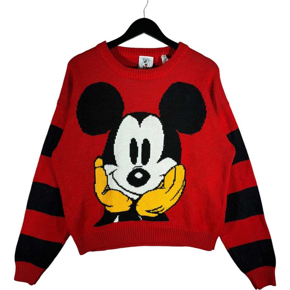 Disney Vintage Mickey Mouse Big Face Sweater - image 1