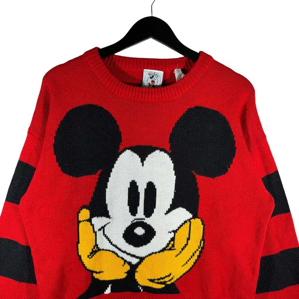 Disney Vintage Mickey Mouse Big Face Sweater - image 2