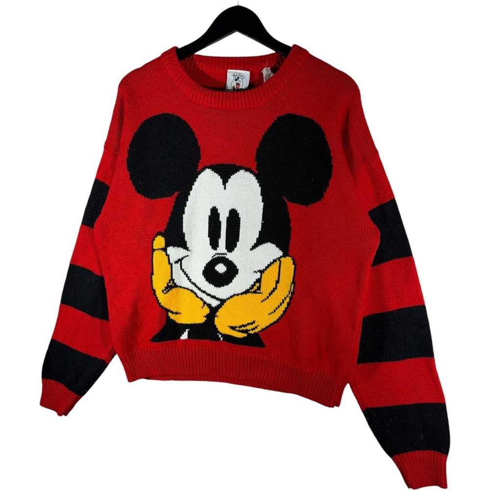 Disney Vintage Mickey Mouse Big Face Sweater - image 3