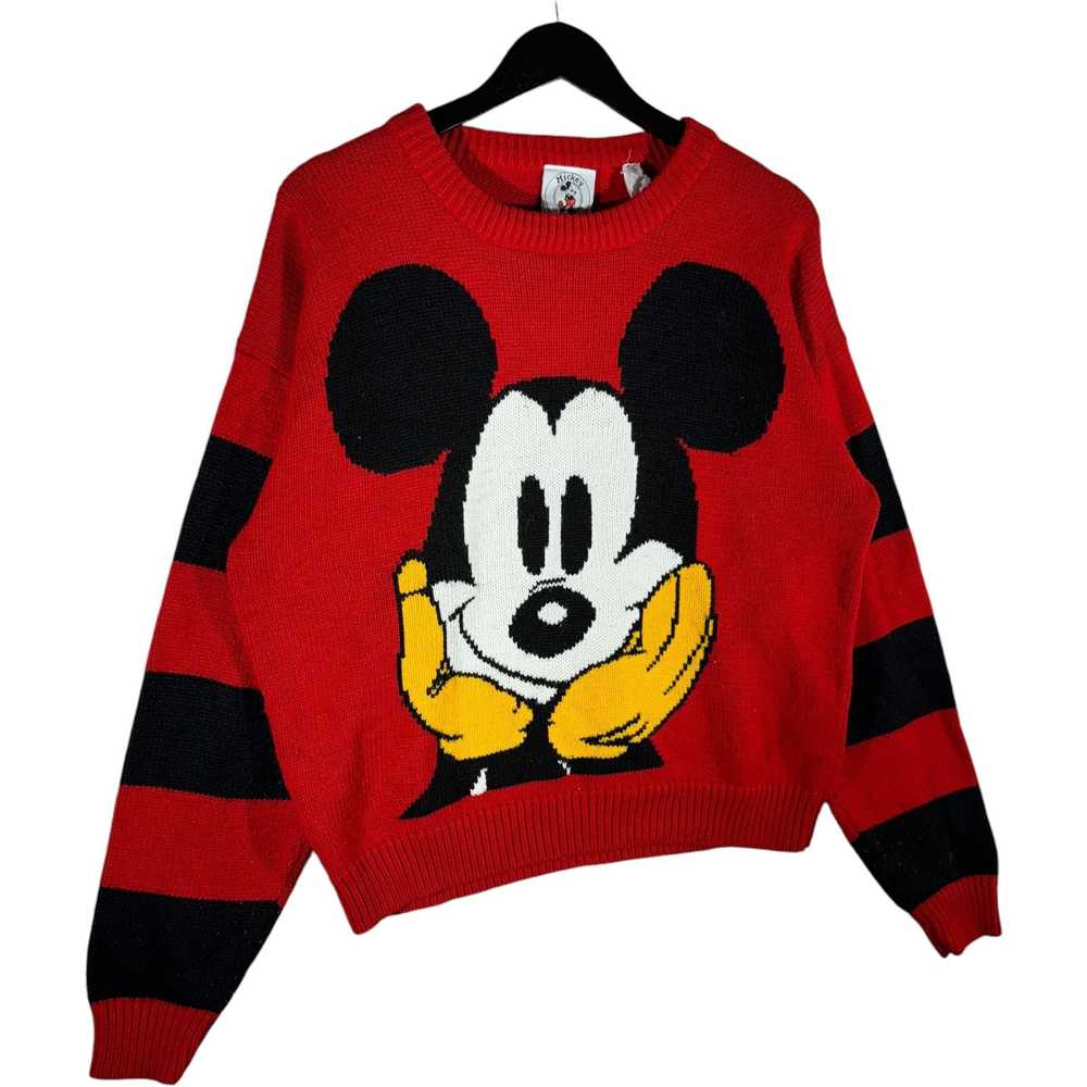 Disney Vintage Mickey Mouse Big Face Sweater - image 4