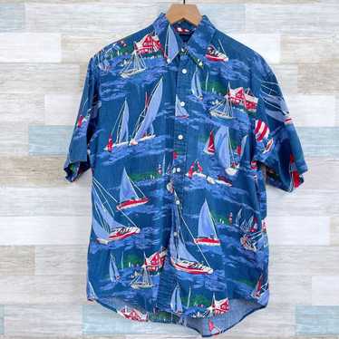 Nautica Nautica Vintage 90s Sailing Graphic Butto… - image 1