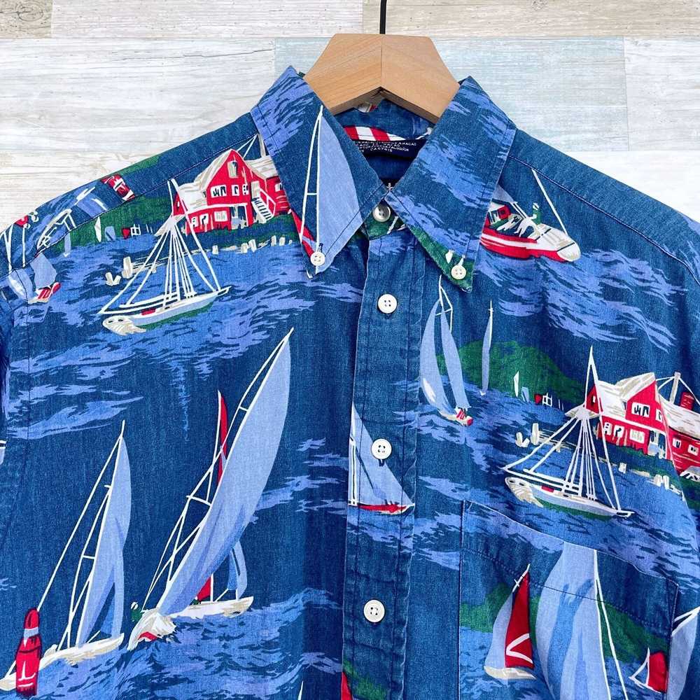 Nautica Nautica Vintage 90s Sailing Graphic Butto… - image 2