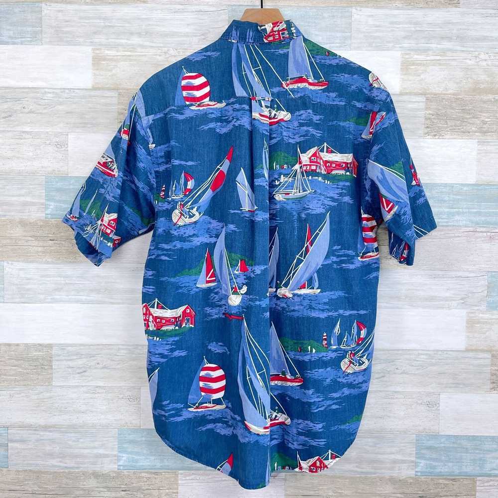 Nautica Nautica Vintage 90s Sailing Graphic Butto… - image 3