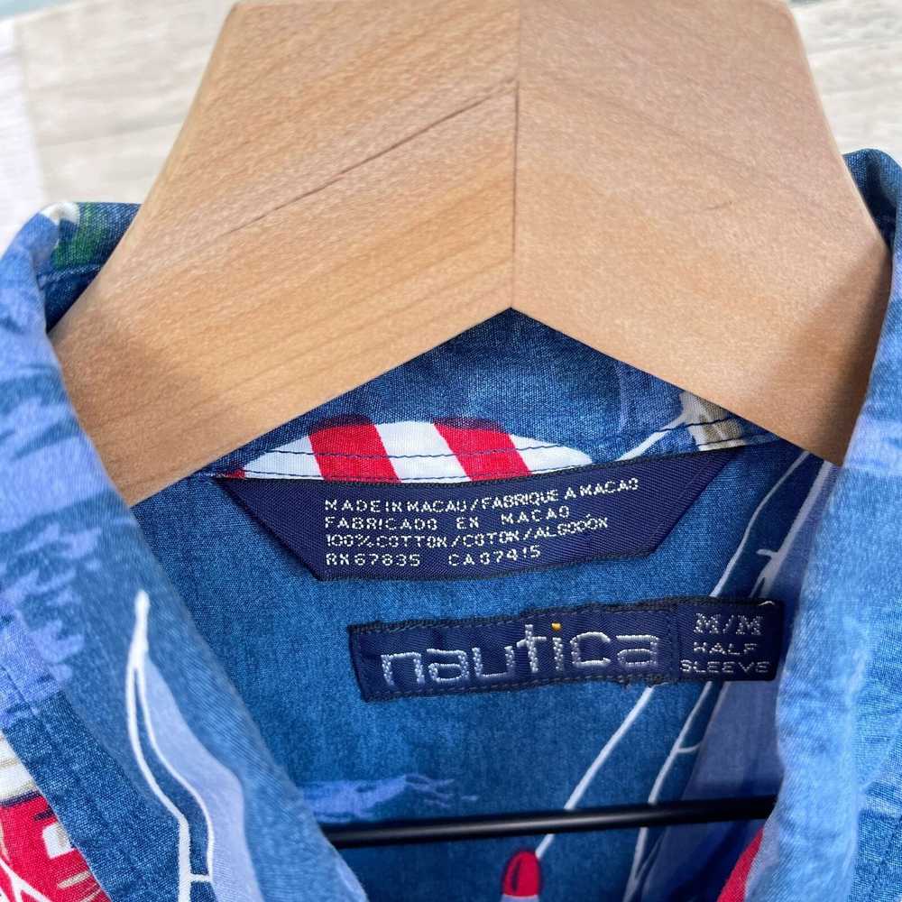 Nautica Nautica Vintage 90s Sailing Graphic Butto… - image 5