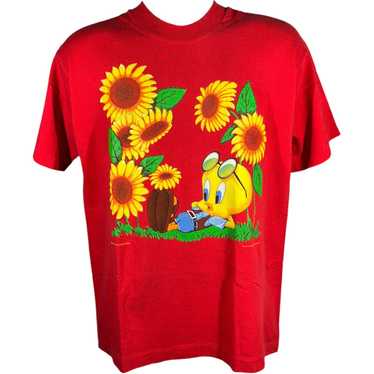 Fruit Of The Loom Vintage Tweety Sunflower Tee - image 1