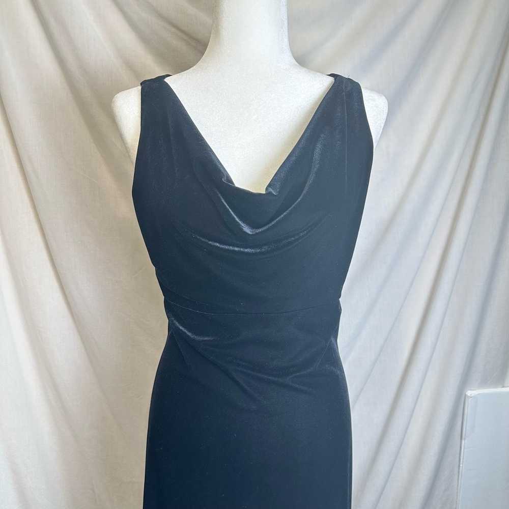 VTG. 90’s Cowl Neck Y2K Maxi Velvet Slip Dress Wo… - image 3