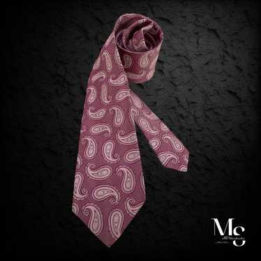 Hugo Boss BOSS HUGO BOSS XL Pink Paisley Silk Tie… - image 1