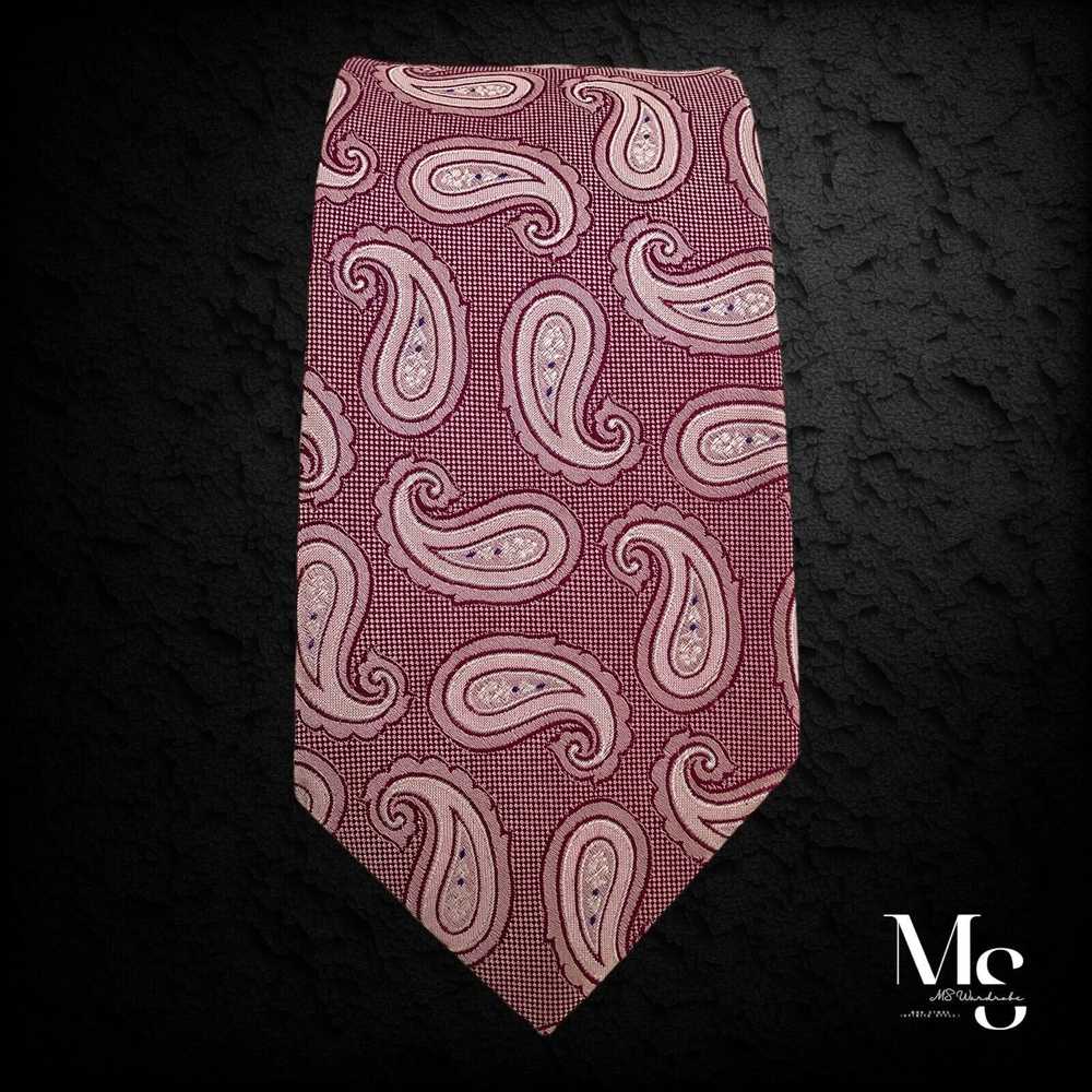 Hugo Boss BOSS HUGO BOSS XL Pink Paisley Silk Tie… - image 4