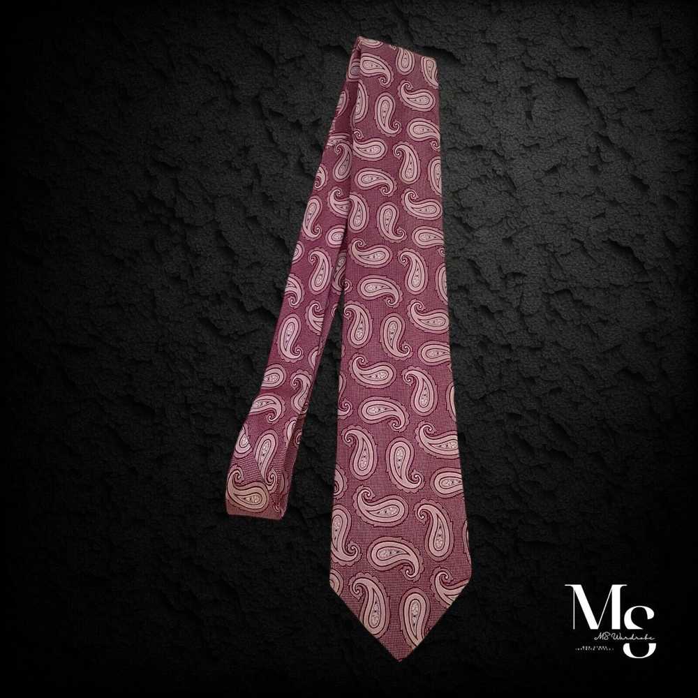 Hugo Boss BOSS HUGO BOSS XL Pink Paisley Silk Tie… - image 7