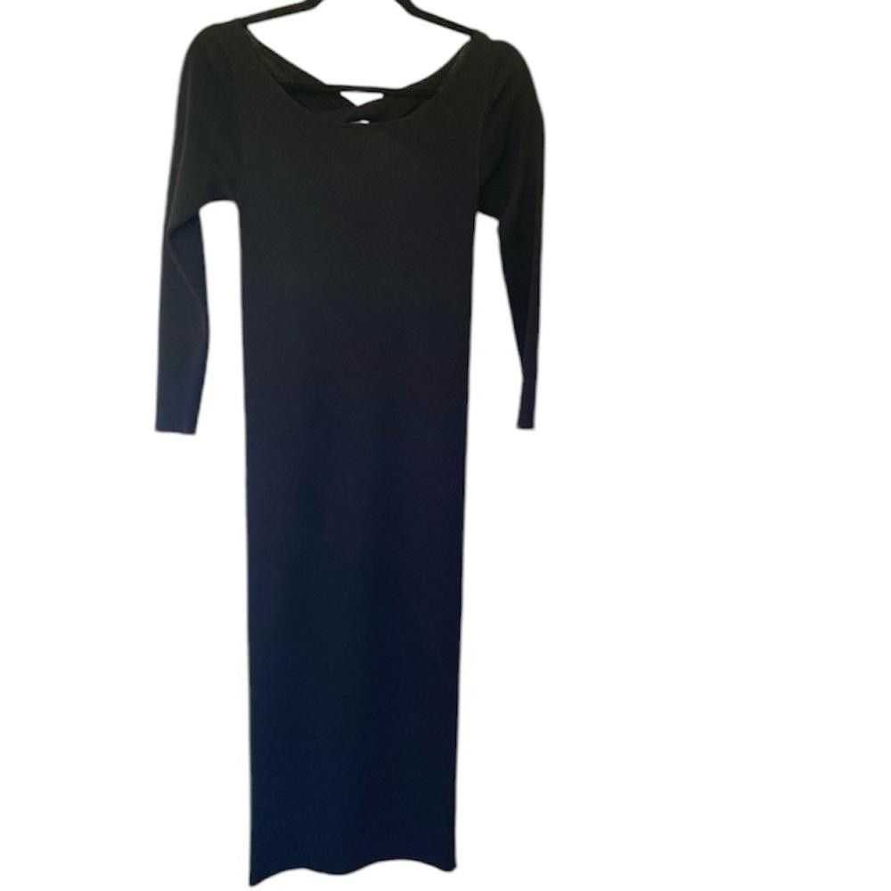 Zara ZARA Black Long knit Dress Size M - image 1