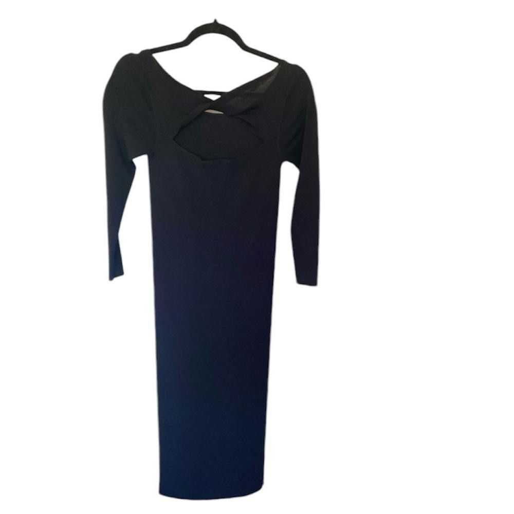 Zara ZARA Black Long knit Dress Size M - image 2