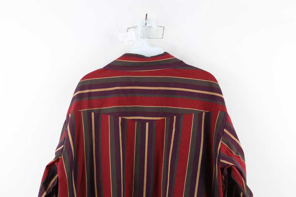 Vintage Vintage 90s Rockabilly Rainbow Striped We… - image 9