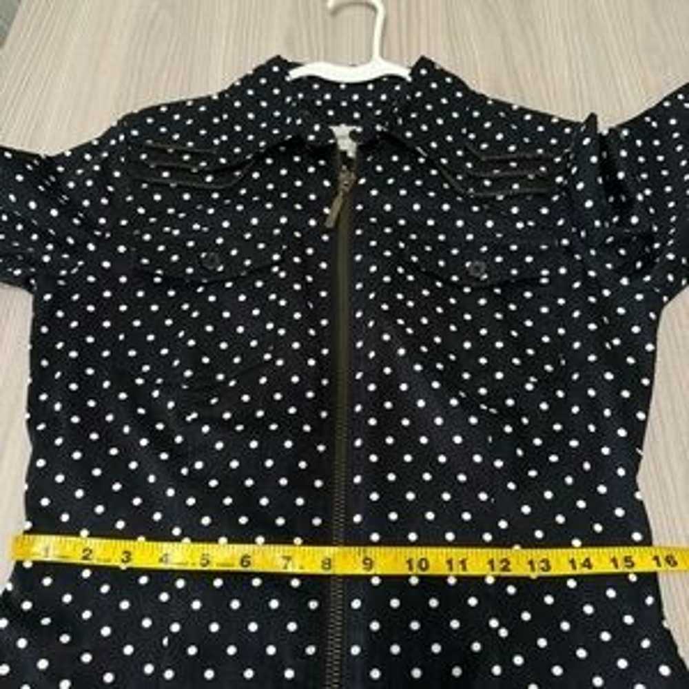 NWOT 1950's Pin Up Style Bettie Page Polka Dot Zi… - image 6