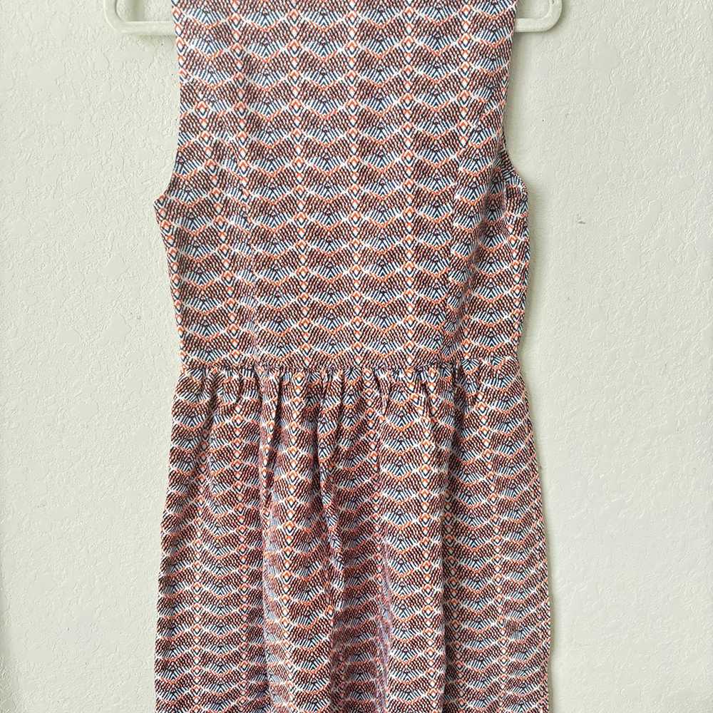 Joie Meriel Silk/Linen Blend Chevron Print Flare … - image 7