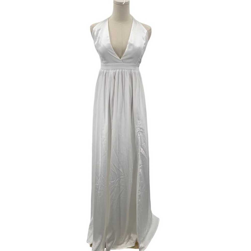 LULU'S SZ L This is Real Love White Satin Bridal … - image 2