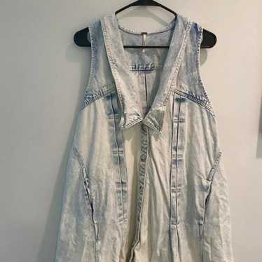 Free People Katie Denim Dress Boho