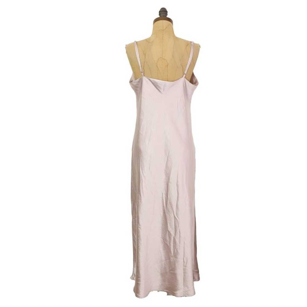 GOOD AMERICAN V Neck Washed Satin Slip Dress Size… - image 3