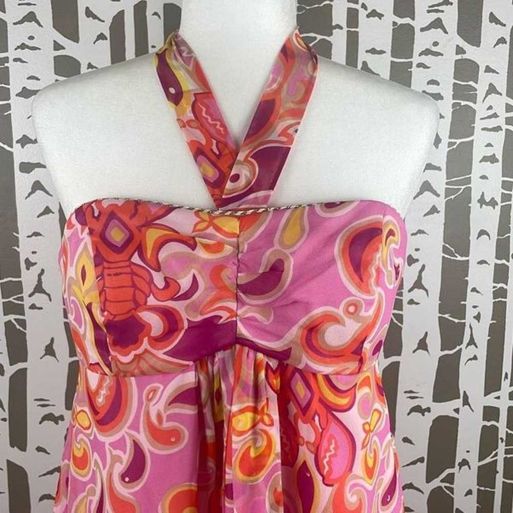 Lilly Pulitzer Lobster Fish Print Silk Halter or … - image 9