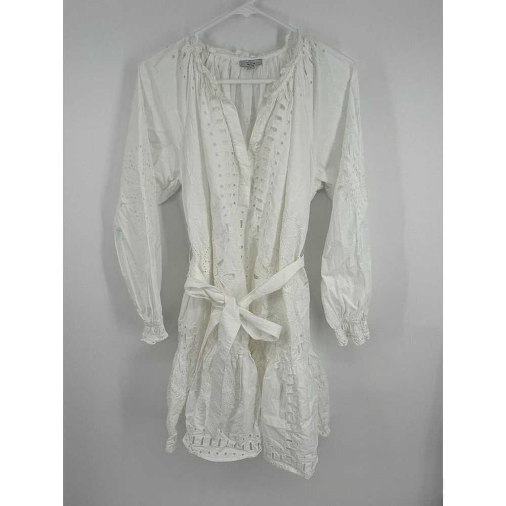 Rails Saylor White Eyelet Dress Size Large Floral… - image 3