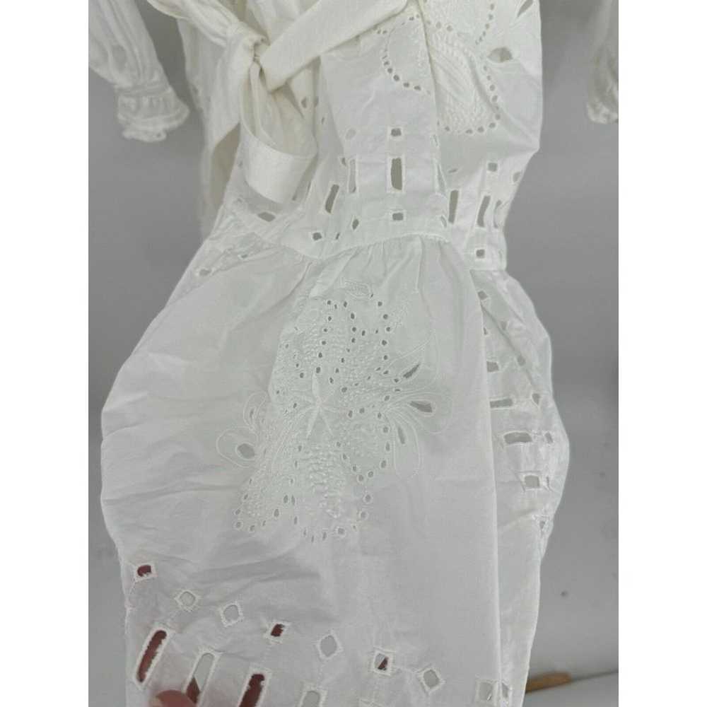 Rails Saylor White Eyelet Dress Size Large Floral… - image 8